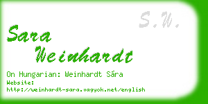 sara weinhardt business card